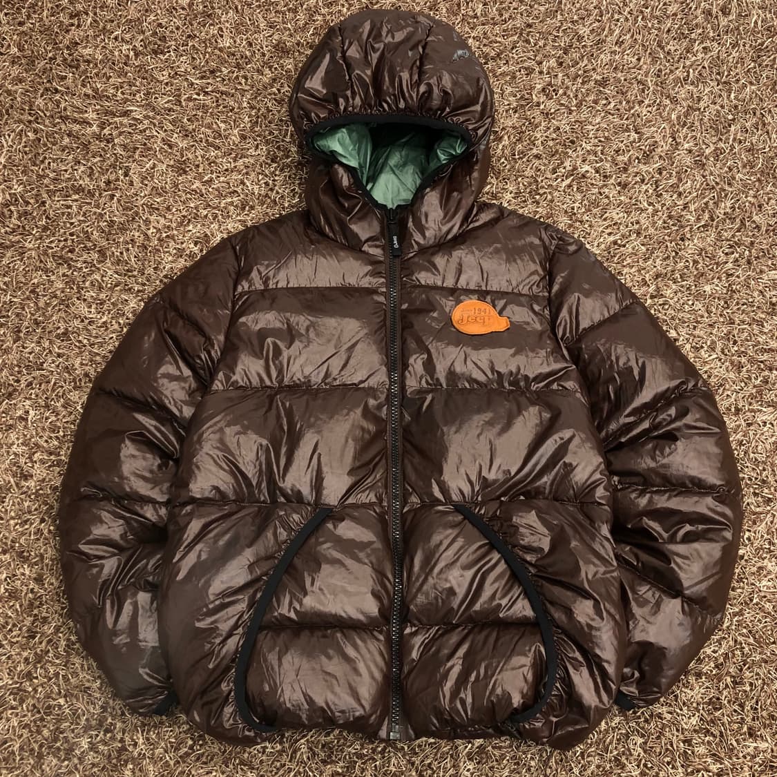 지프 초코 브라운 덕다운 푸퍼 애벌레 패딩 상품이미지1