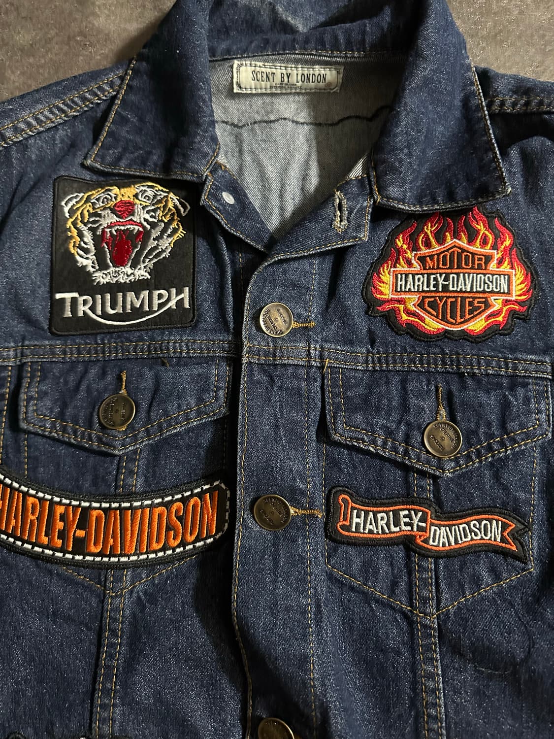 데님 자켓 + 할리데이비슨패치 상품이미지2