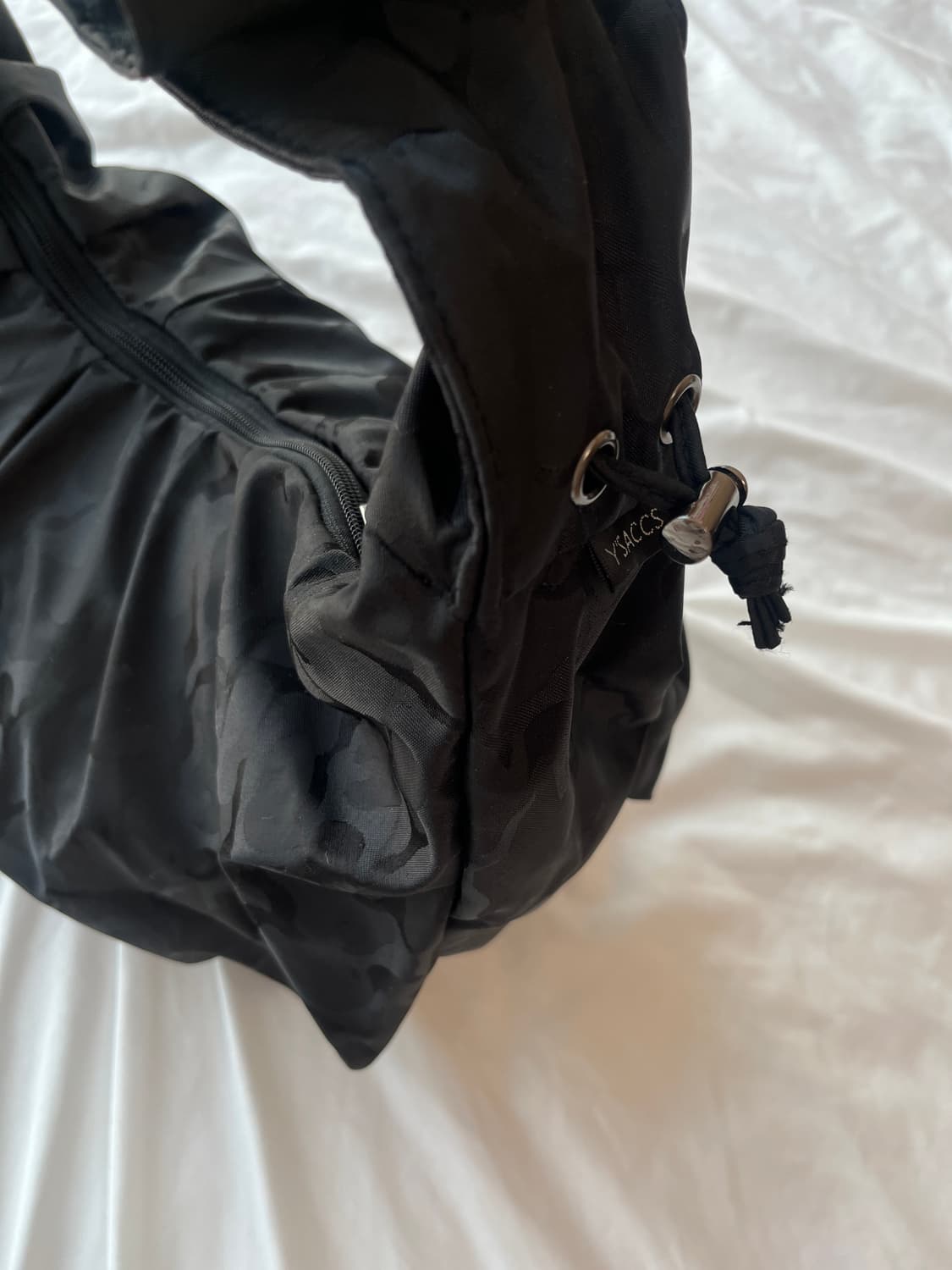 (새상품) Y’SACCS 요지 야마모토 카모 셔링 숄더 백 토트 백 상품이미지4