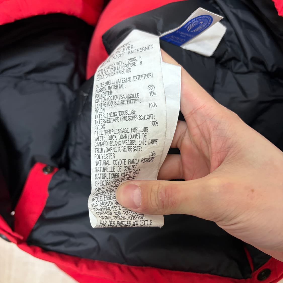 캐나다구스 여성 와펜 프리미엄 후드 롱패딩 S/90  상품이미지8