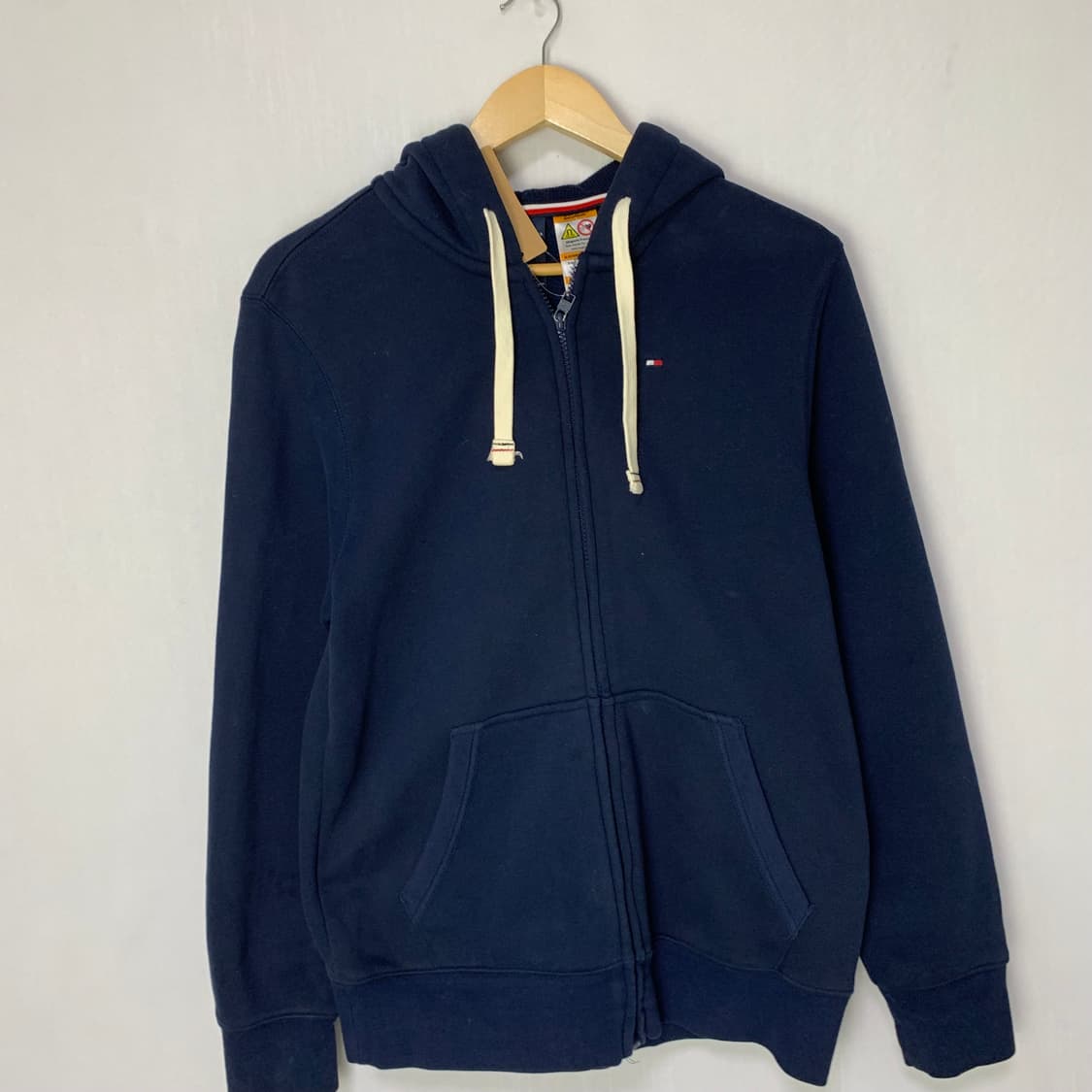 타미힐피거 빈티지 베이직 기모 후드집업 네이비 M 상품이미지2