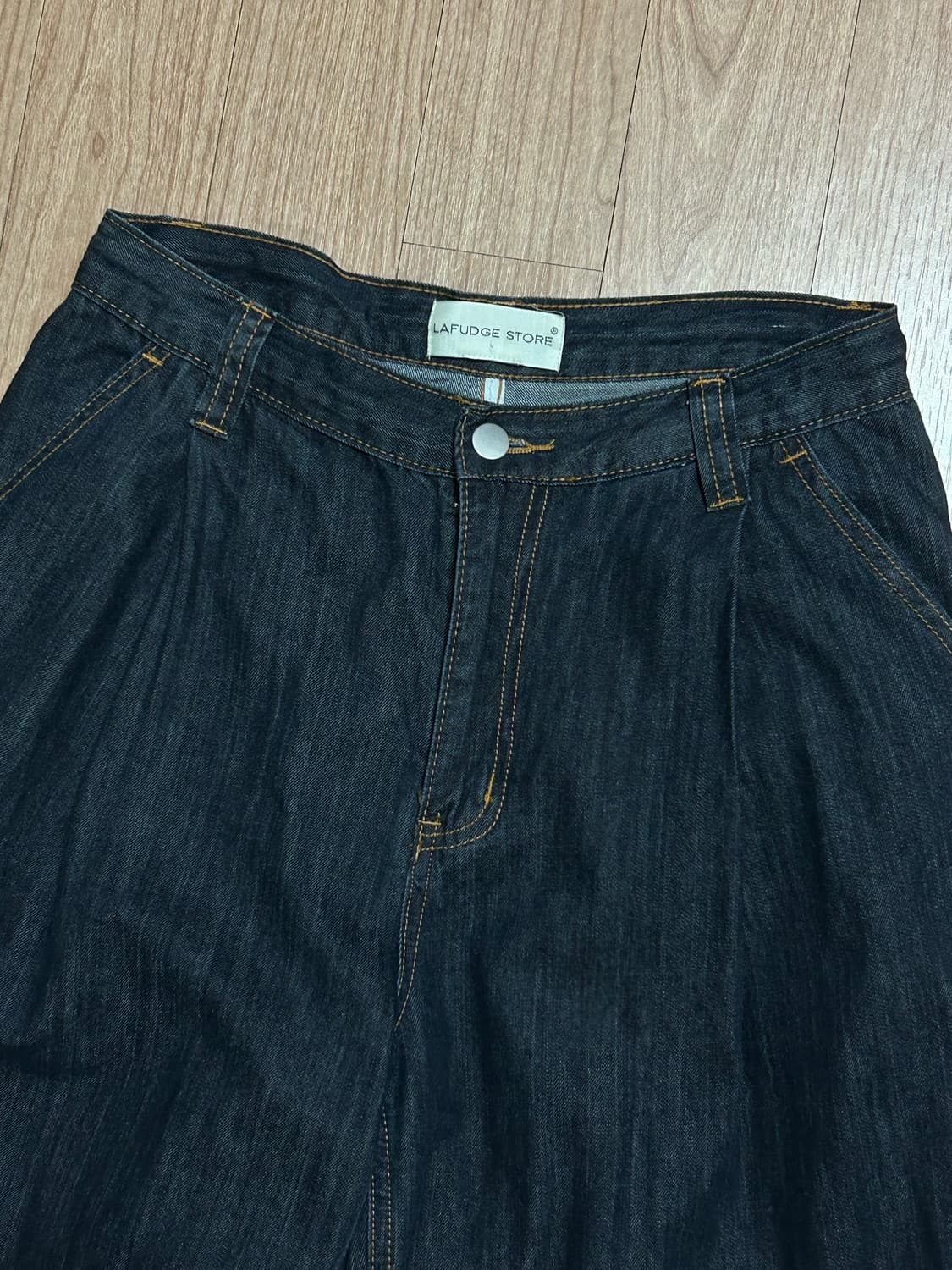 라퍼지스토어 인디고 밴딩 데님팬츠(1size) 셀비지/로우/생지데님/쿠어 상품이미지3