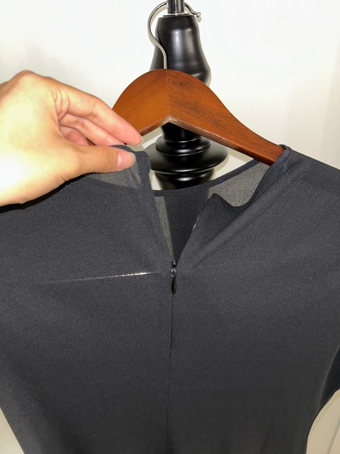 Black Sheer Blouse (pinore) / 빈티지 블라우스 상품이미지4