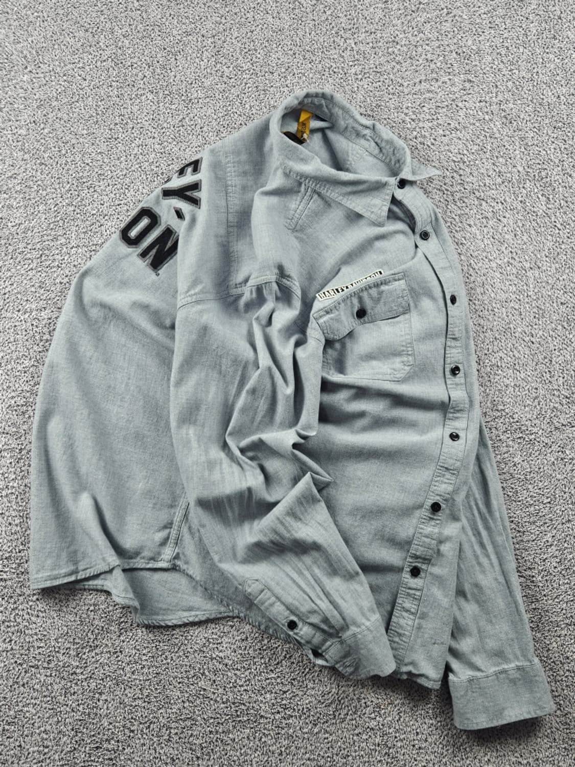 할리데이비슨 자수 레터링 로고 포켓 셔츠 ( L 추정 ) / 10718 상품이미지5