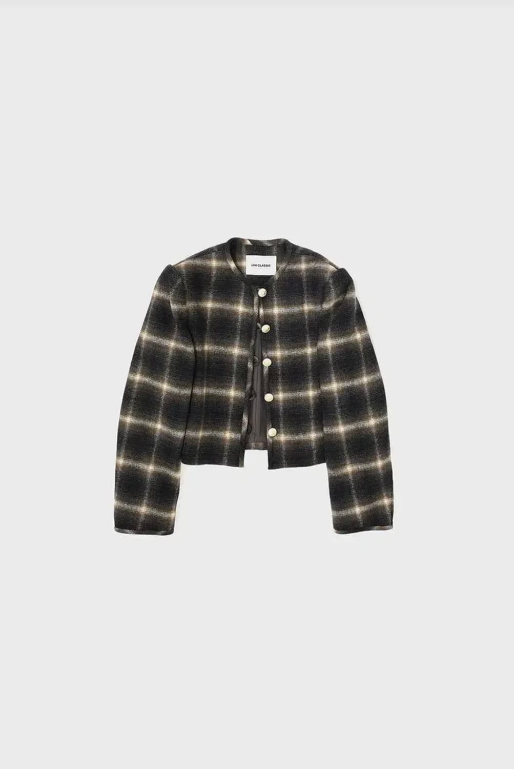 로우클래식 ROUND NECK JACKET CHECK 상품이미지1