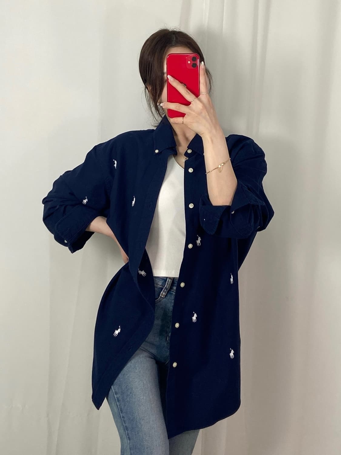 폴로 포니 네이비 셔츠 상품이미지5