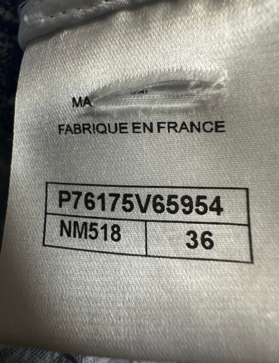 샤넬 트위드 반팔 자켓 블루 정품 상품이미지7