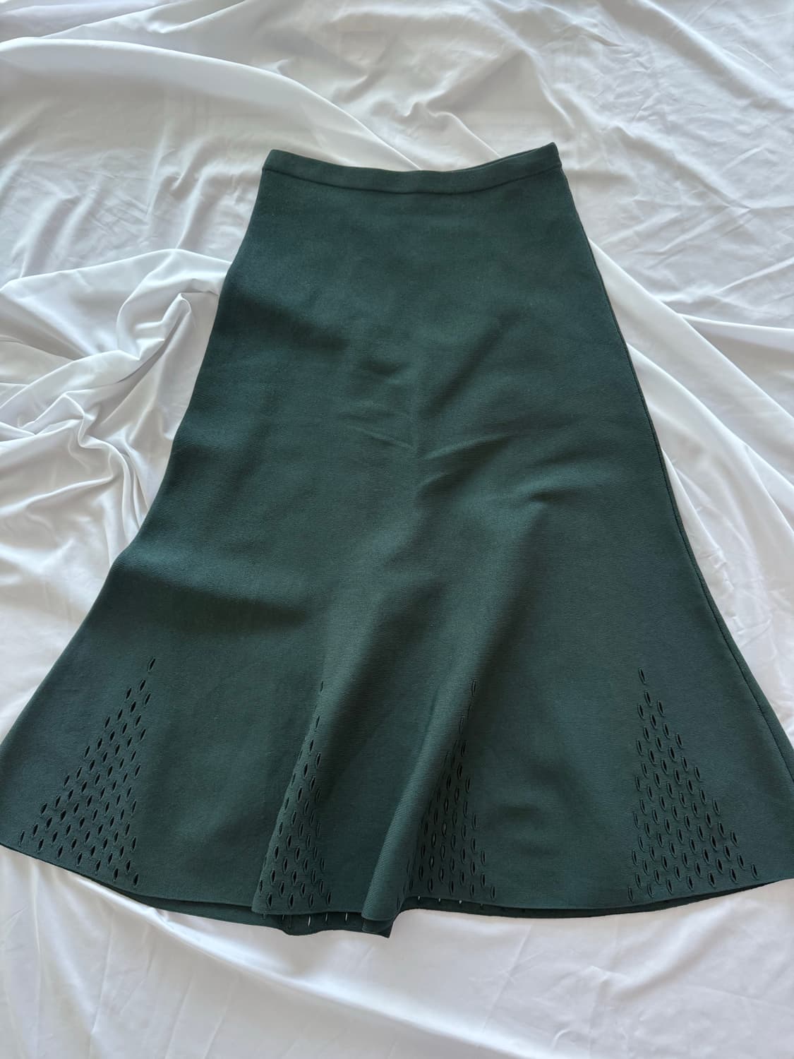 산드로 그린 니트 플레어 스커트 상품이미지5