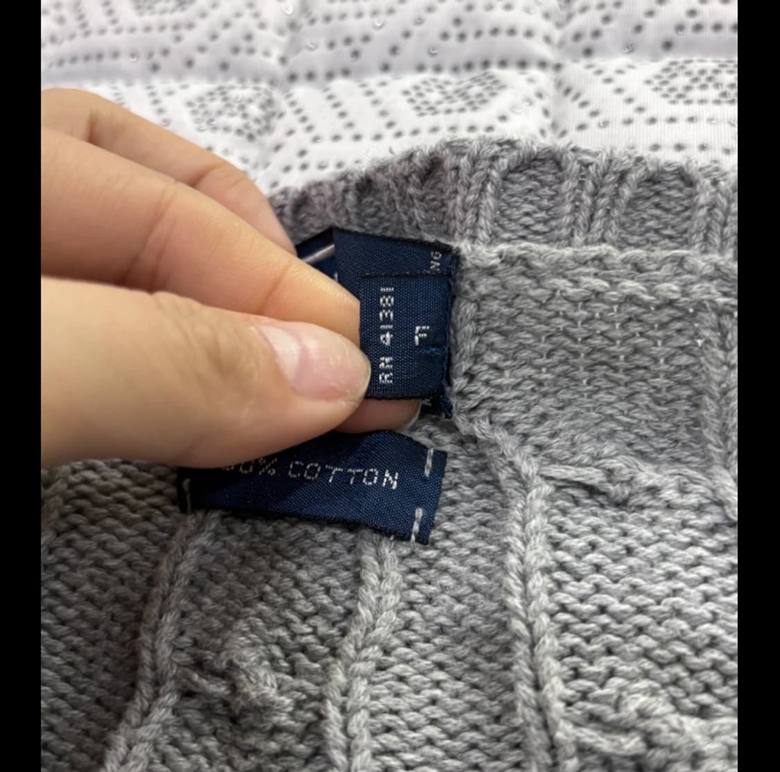 폴로 랄프로렌 케이블 니트 XL 회색 상품이미지6