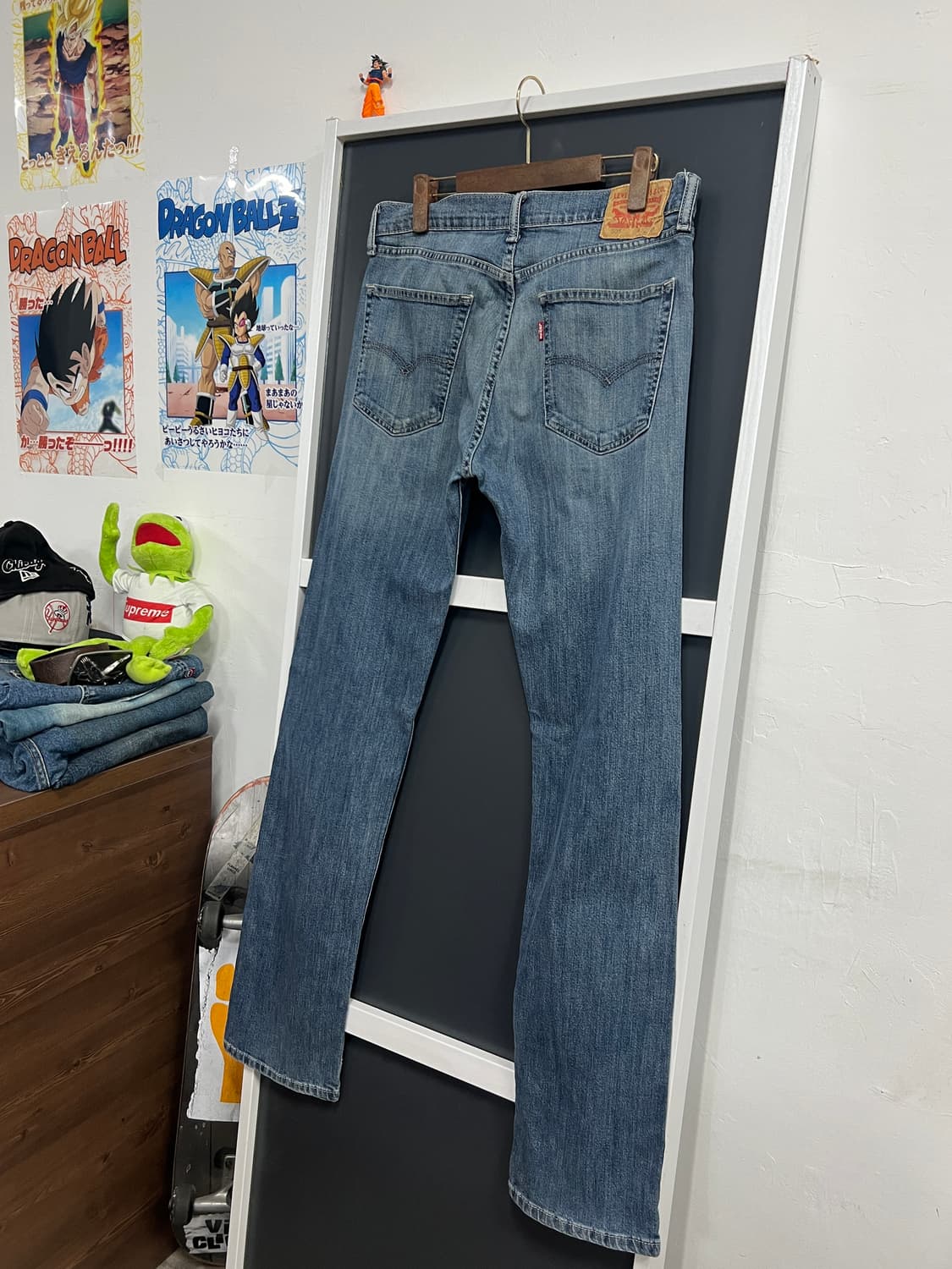 Levis 리바이스 505 레귤러 스트레이트 연청 데님 팬츠 상품이미지1