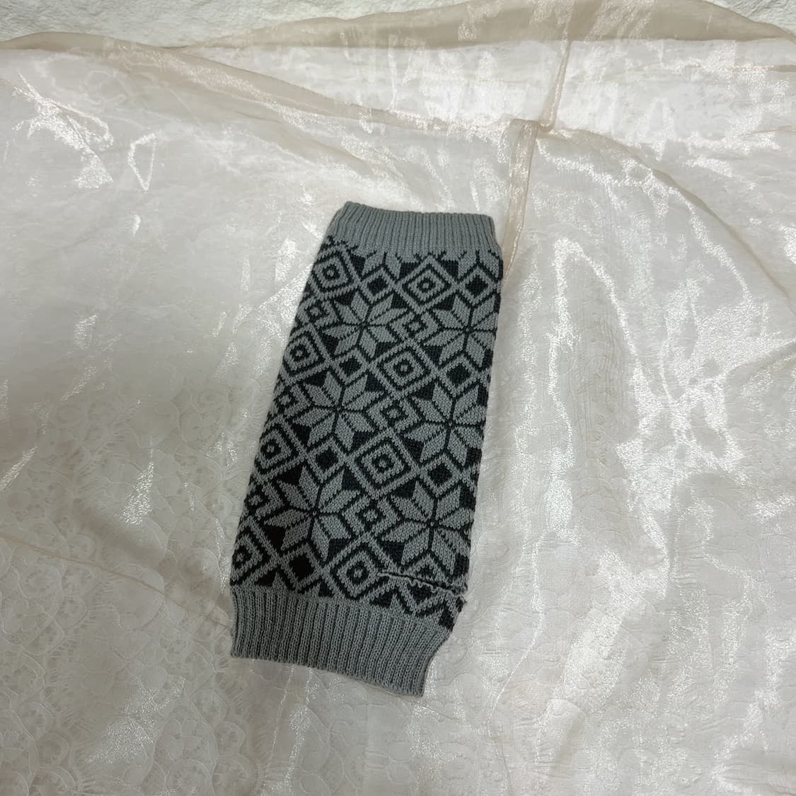 빈티지 그레이 크위찬 손토시 팔토시 상품이미지2