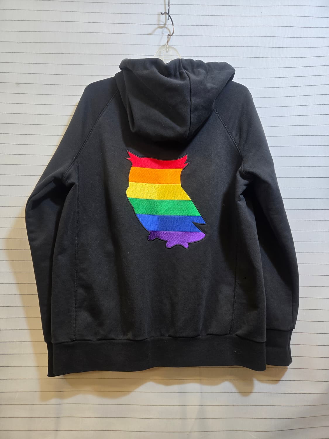 럭키슈에뜨 레인보우 후드집업 블랙 상품이미지7