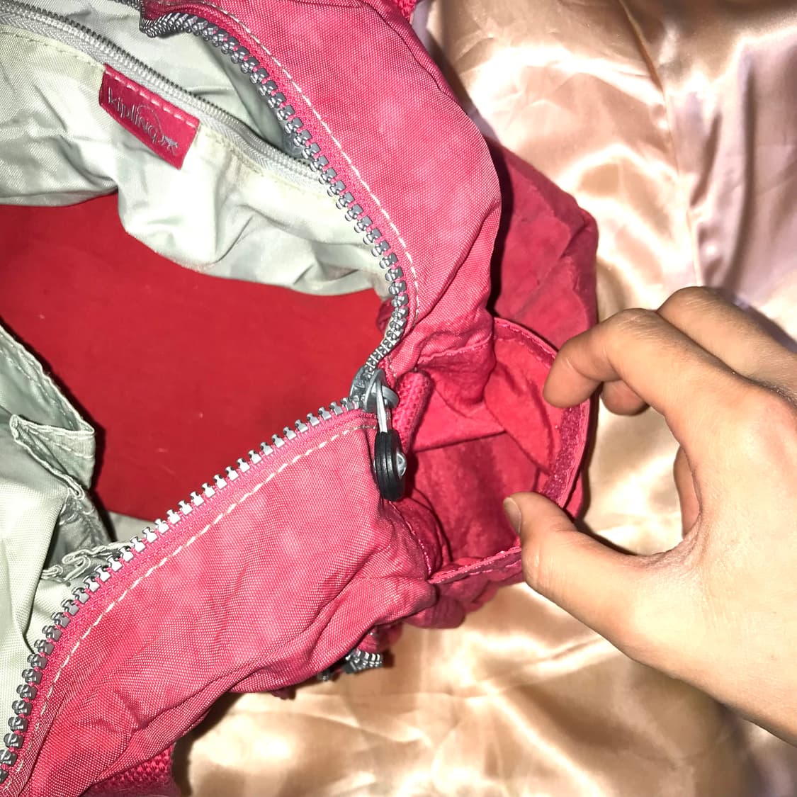 키플링 y2k 레드 숄더백 도트백 상품이미지7