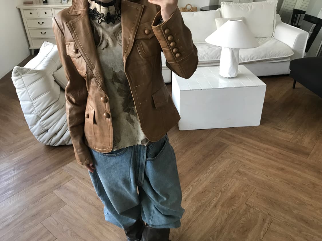 vintage leather jacket 상품이미지2