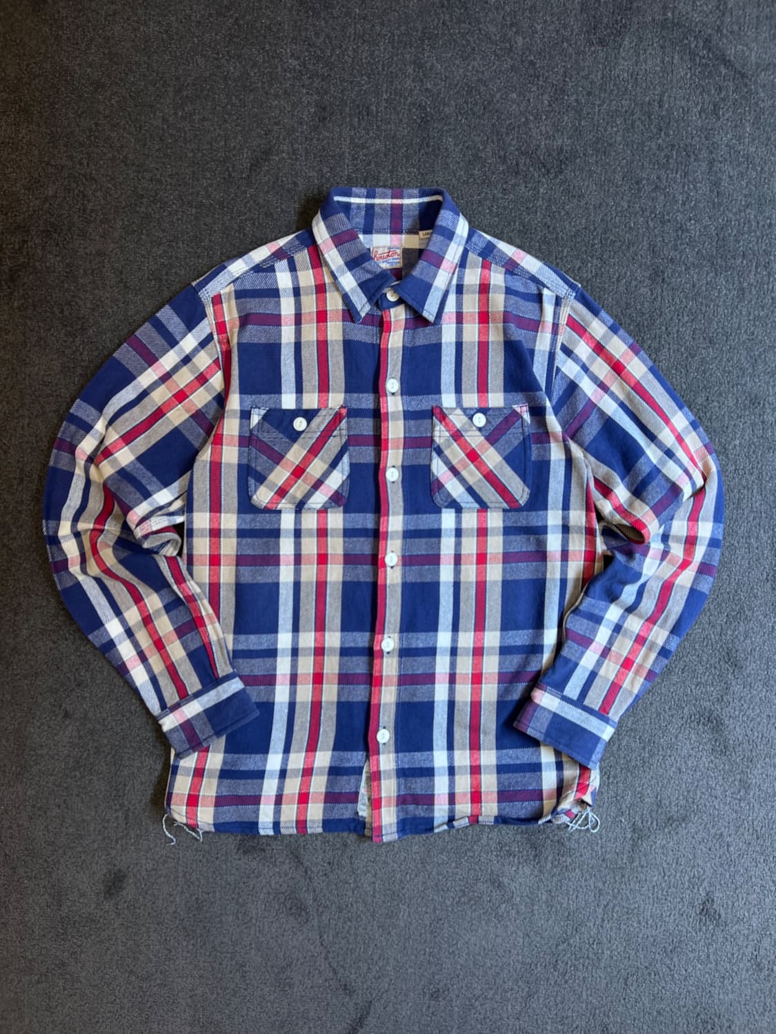 휴스턴(Houston) 헤비 코튼 체크셔츠 L 상품이미지1