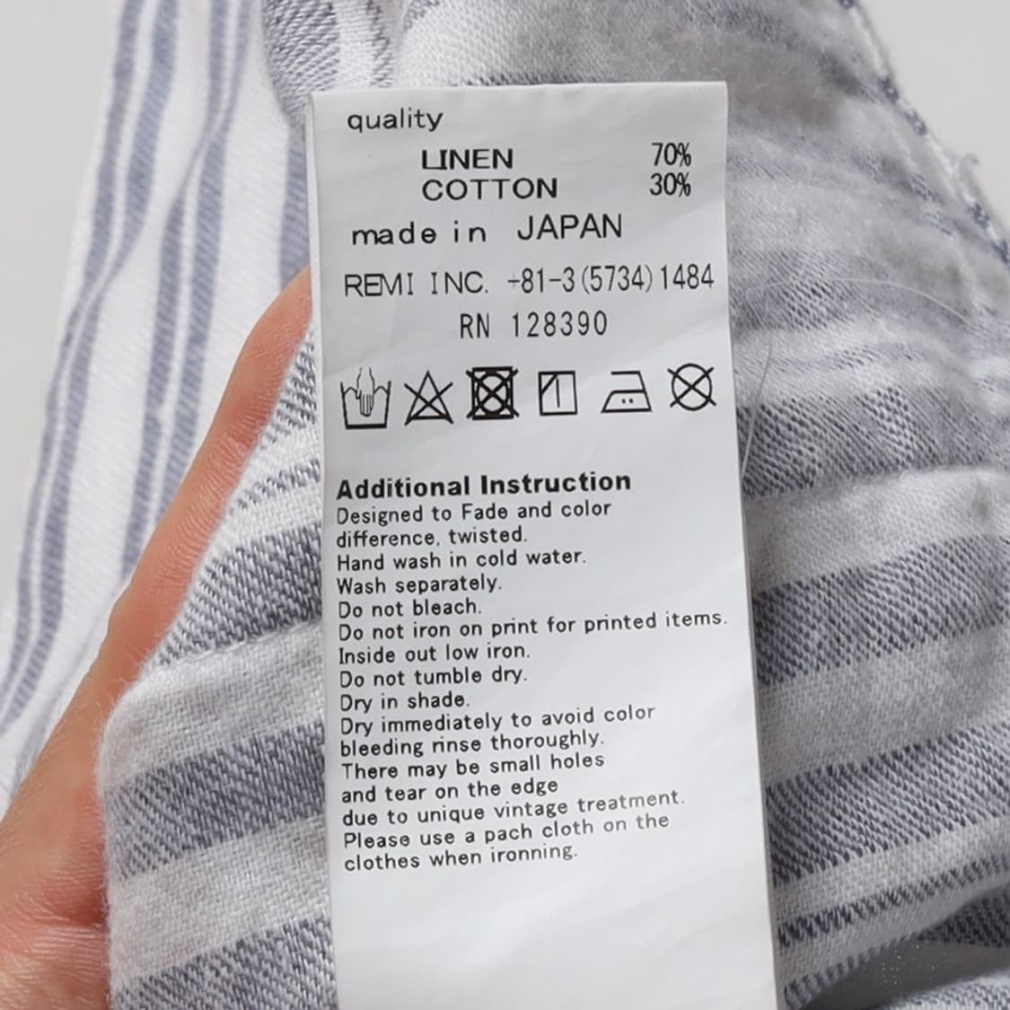 레미 릴리프 Remi Relief Linen Blended Hickory 상품이미지9