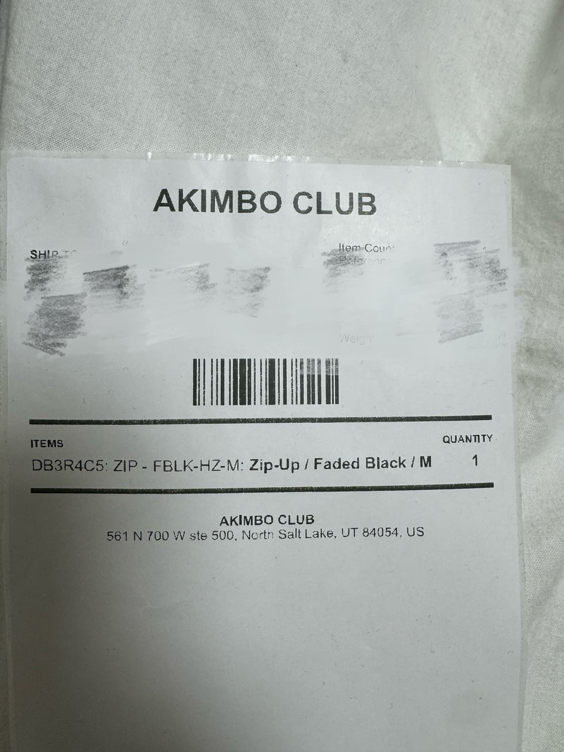 아킴보클럽 faded 블랙 후드집업 m 상품이미지3