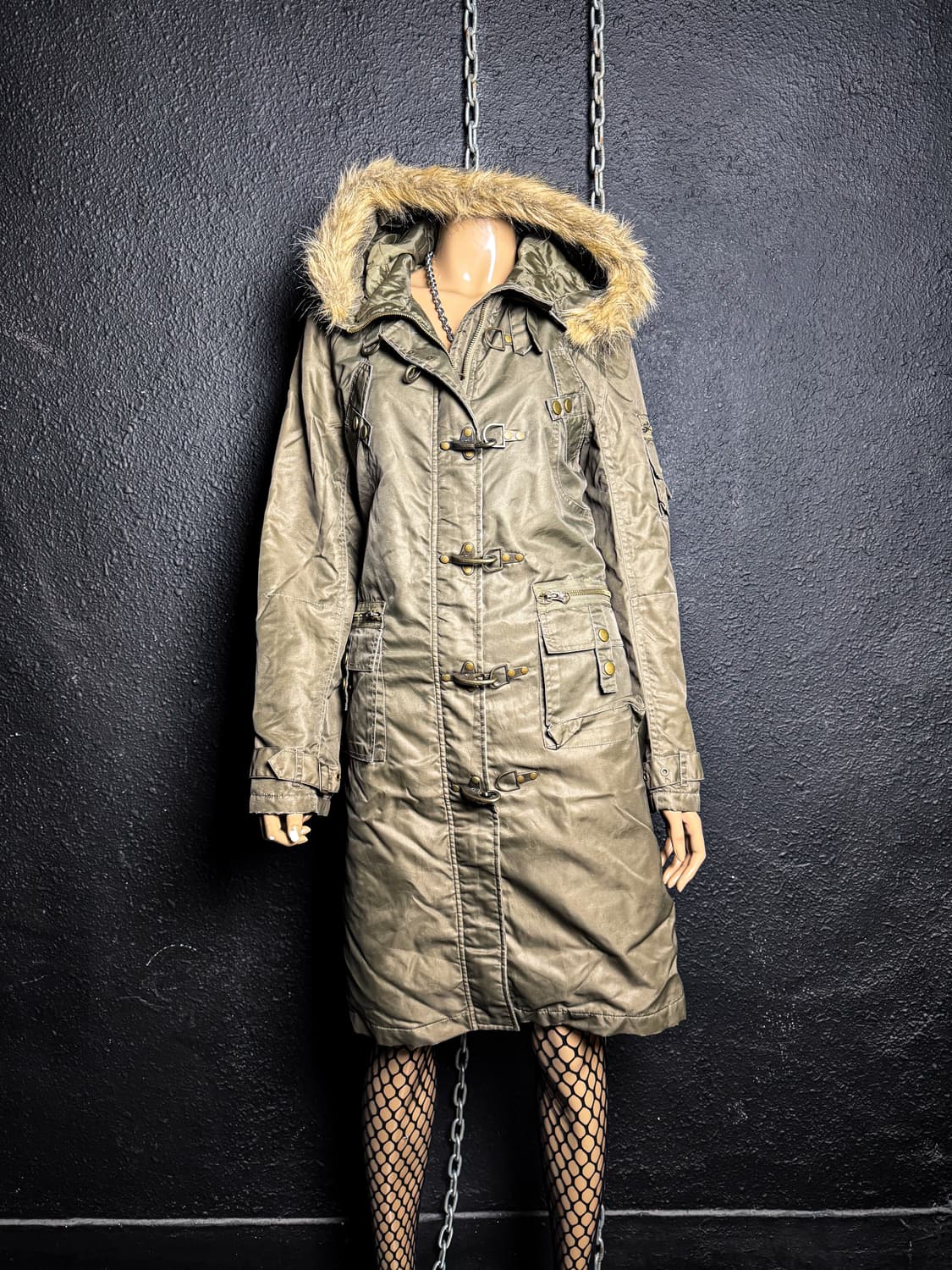 Vintage Fur Hood Long Parka 상품이미지1