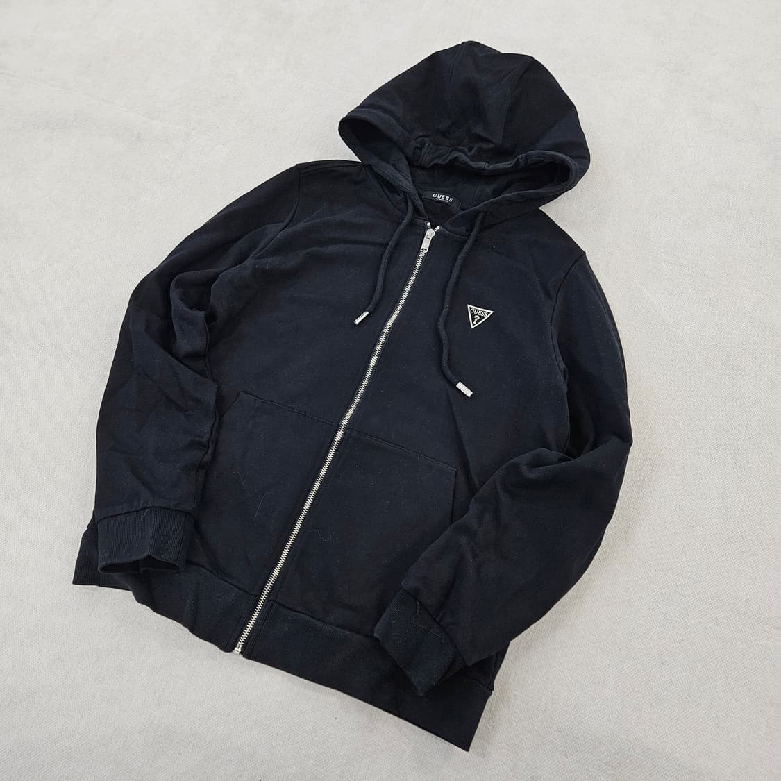 [M] GUESS 게스 블랙 후드 집업 0115YH1 상품이미지1