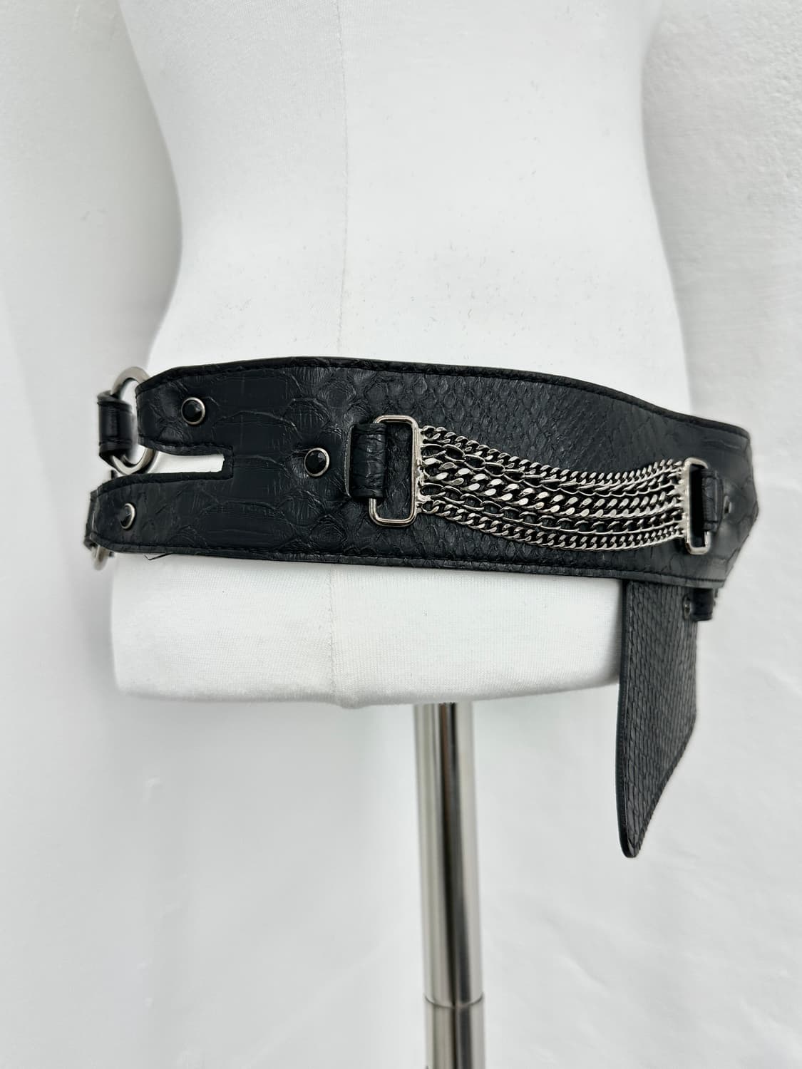 DEMOO gimmick croco pattern leather belt 상품이미지10