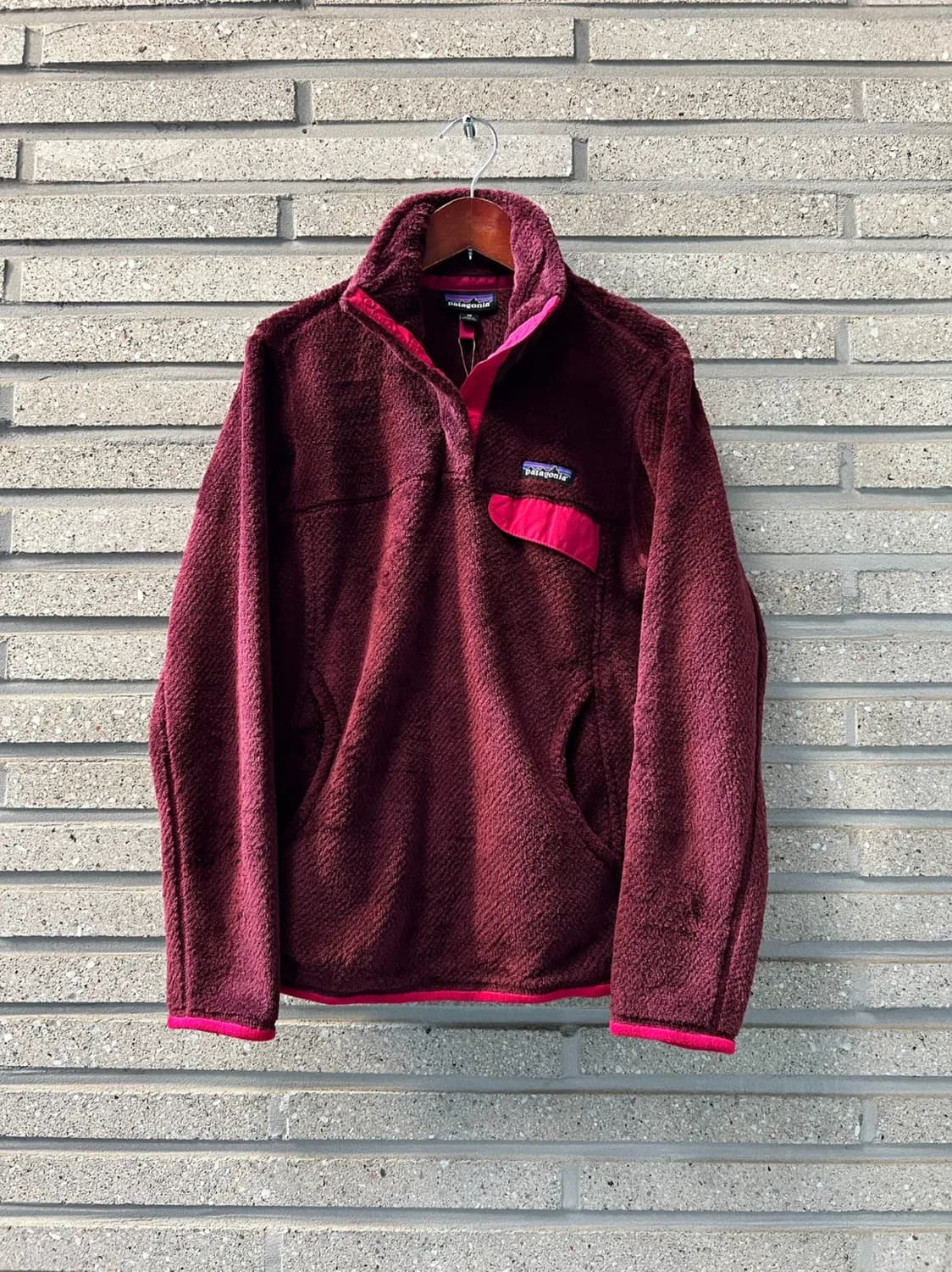 [XS]파타고니아 우먼스 신칠라 버건디 알파카 플리스 상품이미지1