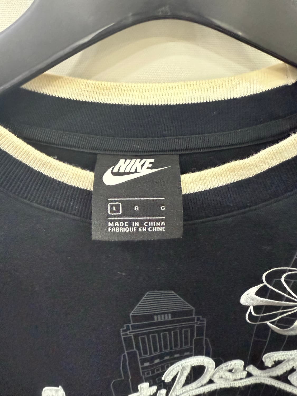 나이키 시티 버전 로스앤젤레스 스플라이싱 리미티드 블랙L사이즈 상품이미지4