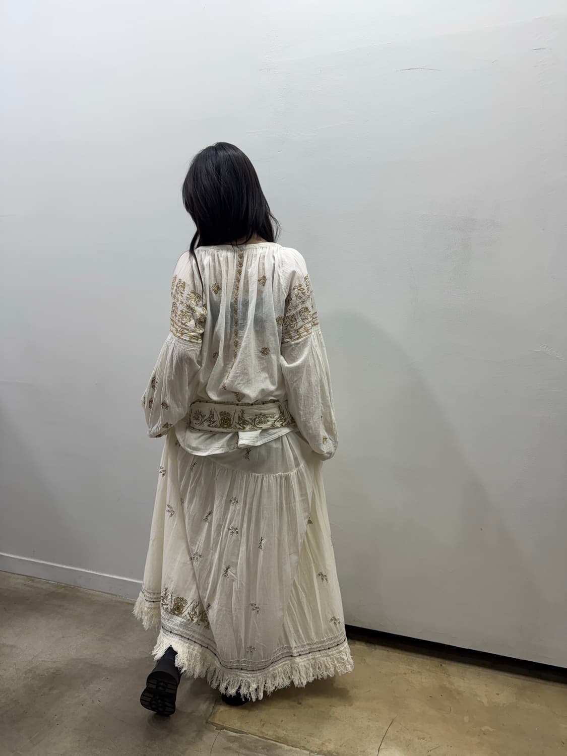 GOA 보헤미안 스트랩 디테일 롱 스커트 상품이미지9