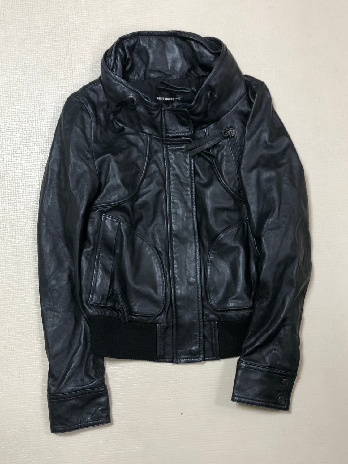 빈티지 블랙 펑크 양가죽 자켓 상품이미지10