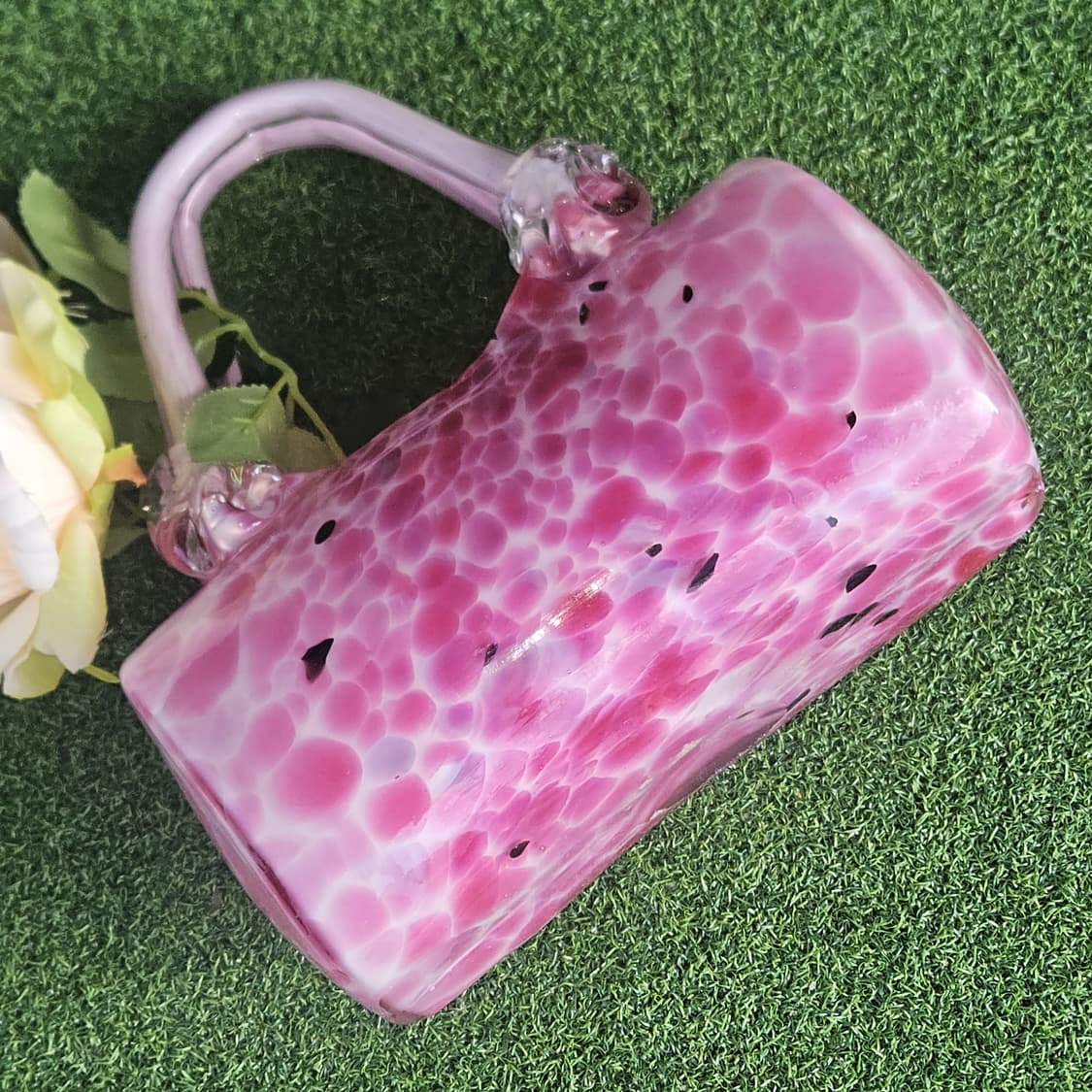 이탈리아 무라노 핑크 마블 꽃잎 바구니 상품이미지6