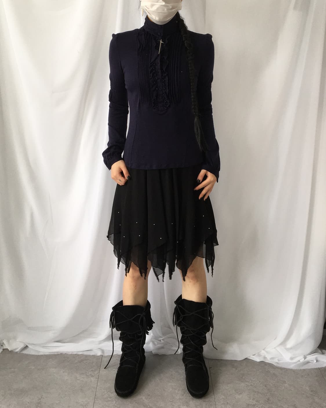 Cubic point unbalanced fairy mood skirt 상품이미지6