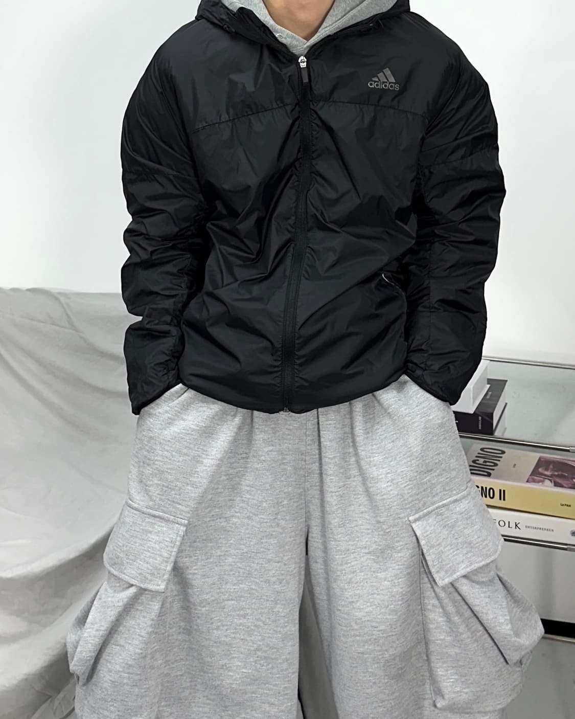 아디다스 블랙 윈드 브레이커 바람막이 XL 상품이미지1