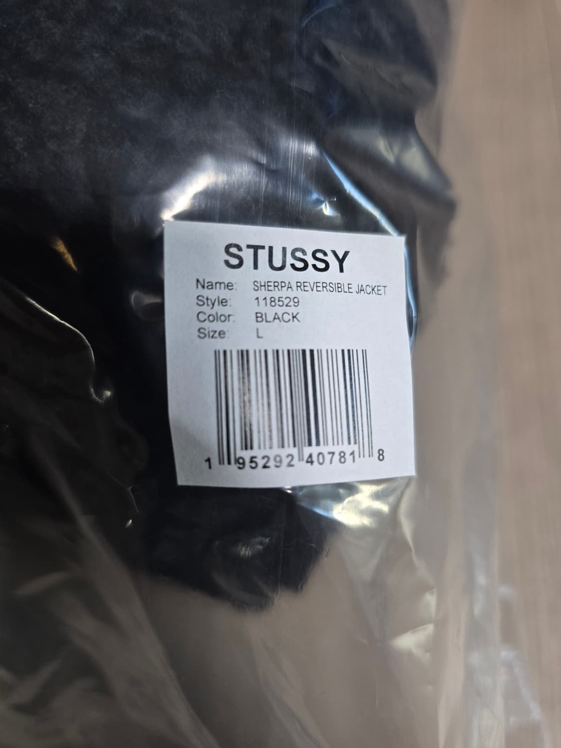 스투시 쉐르파 리버시블 자켓 블랙 L 상품이미지3