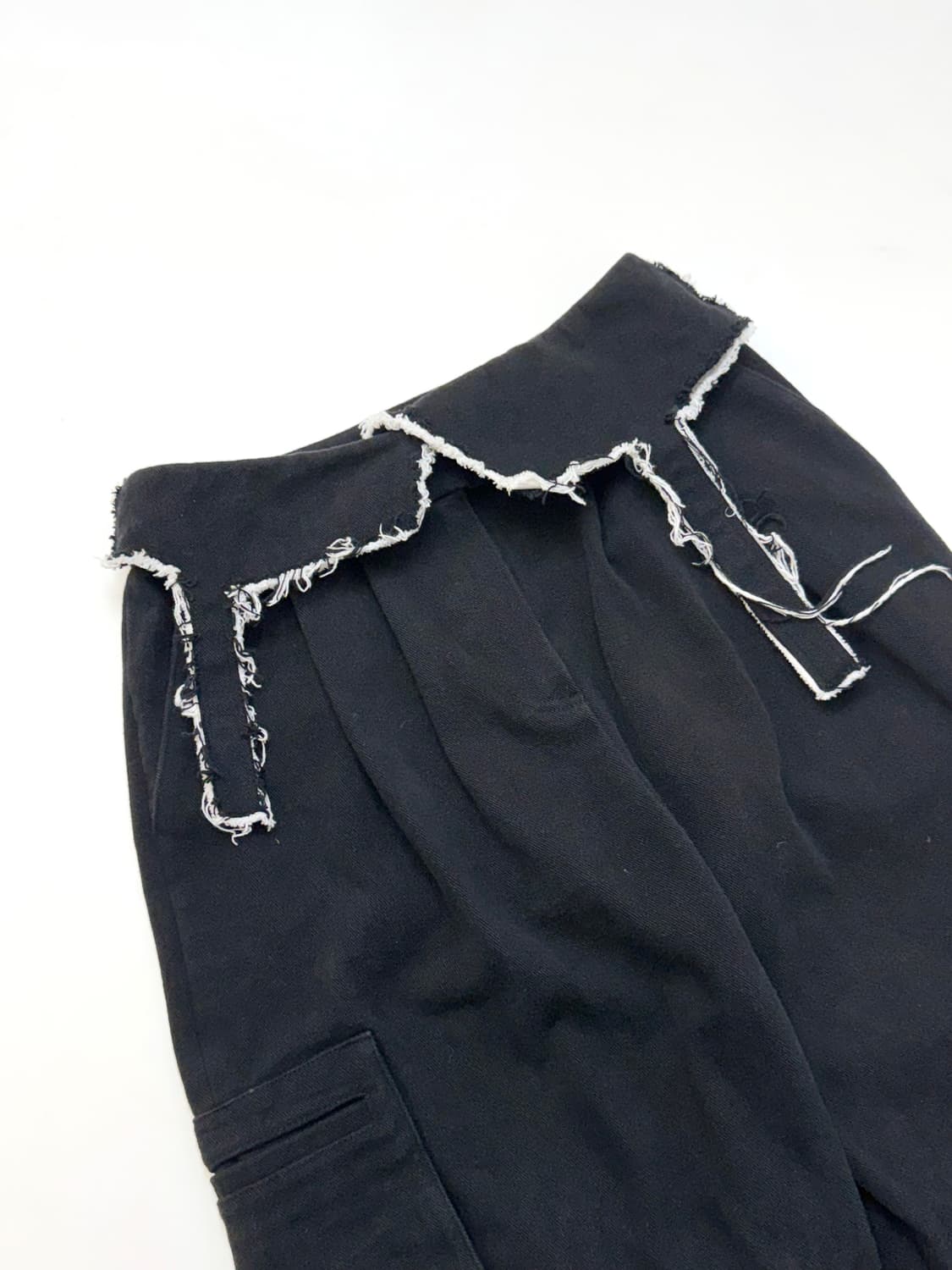 Matin kim 마뗑킴 블랙컬러 블록 코튼 트라우저 상품이미지1