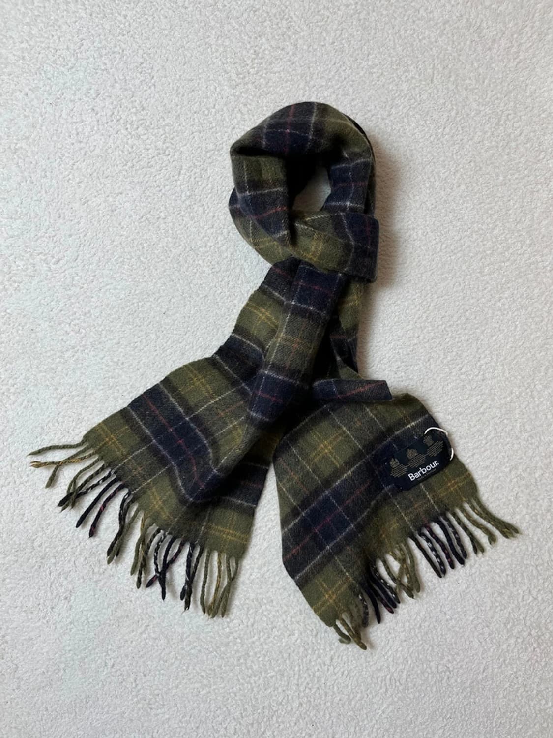 바버 Barbor 클래식 타탄체크 램스울 목도리 A1676 상품이미지1