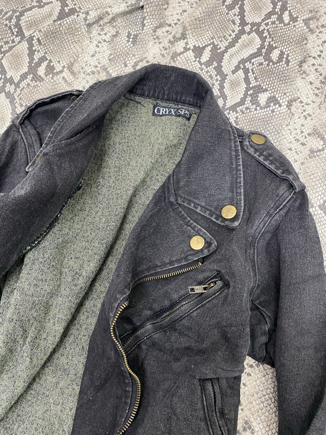 [CRYX•SPS]Y2KMood Leopard Detail Denim R 상품이미지5