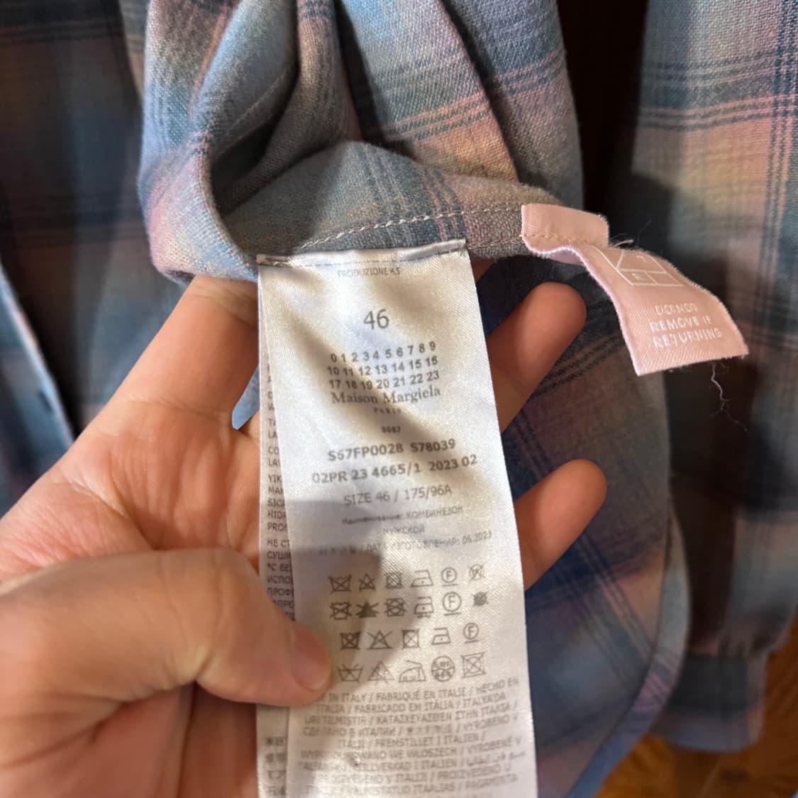 메종 마르지엘라 X 펜들턴 셔츠 판매 합니다. 상품이미지6