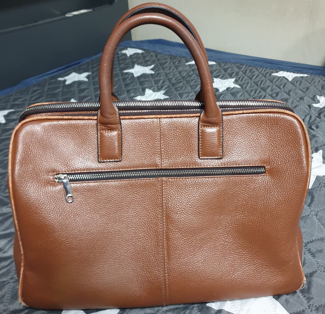 MOOK 무크 클래식 소가죽 비지니스 가방 브라운 상품이미지2