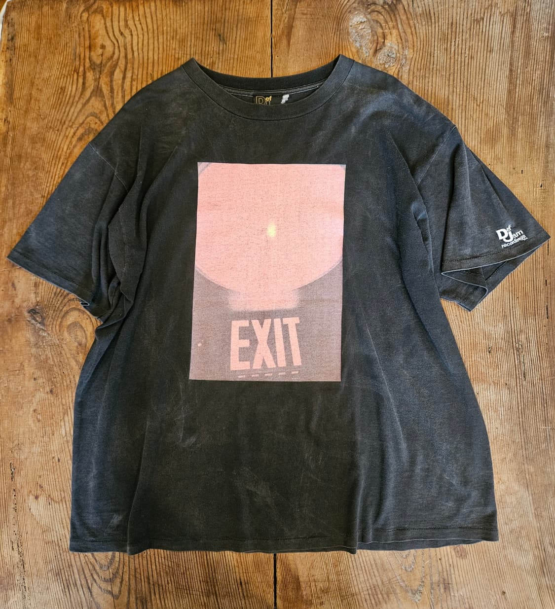90s 빈티지 def jam 힙합 레이블 exit 페인팅 티셔츠  상품이미지1