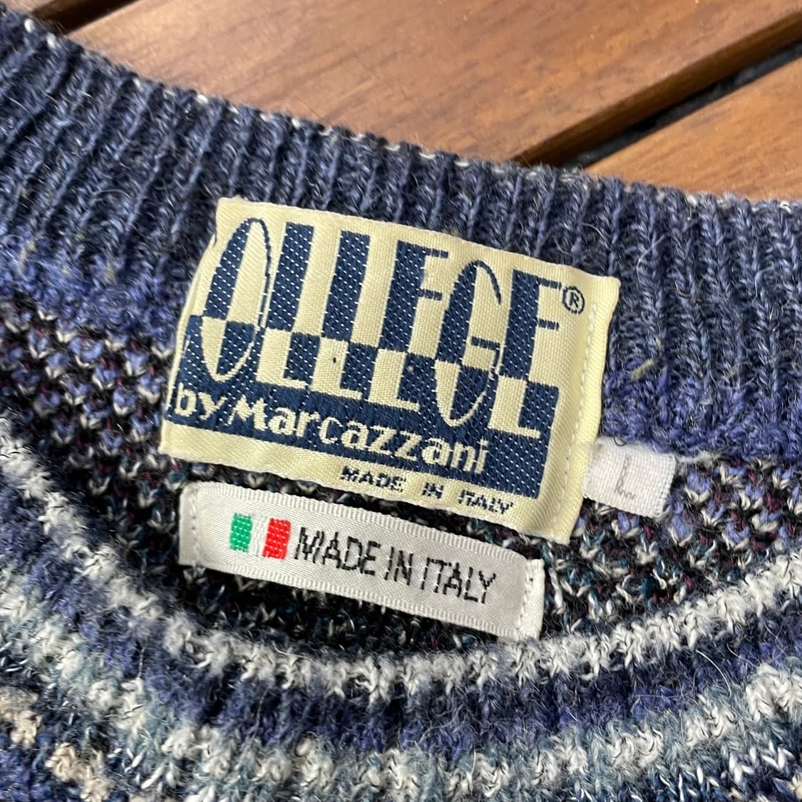 [L]80’s 이태리 울 혼방 패턴 스웨터 상품이미지6