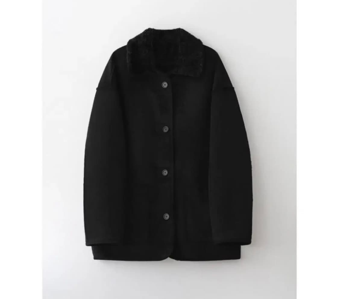 앤니즈 리버시블 시어링 자켓 무스탕 블랙m 상품이미지3