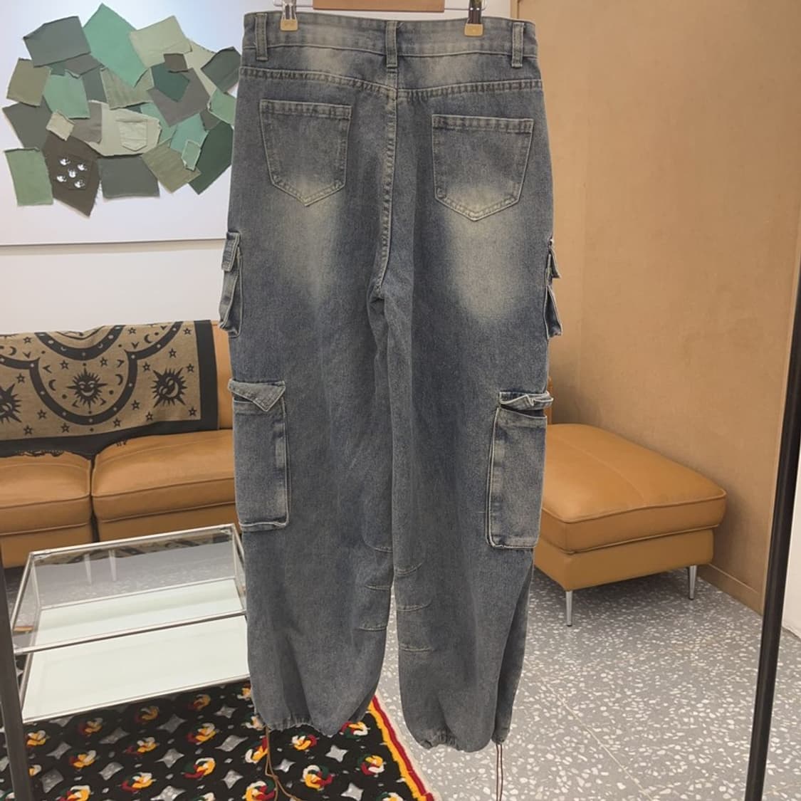 빈티지 올드스쿨 멀티포켓 데님 카고팬츠 L C07352 상품이미지4