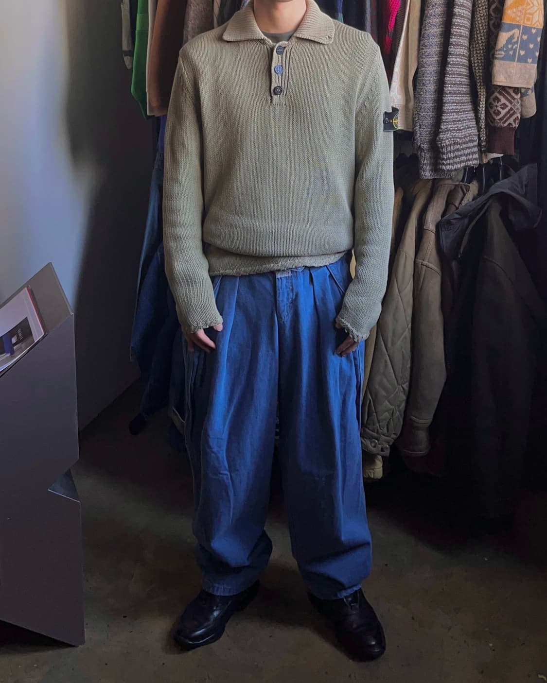 98SS 스톤아일랜드 버튼 업 니트 아카이브 상품이미지7