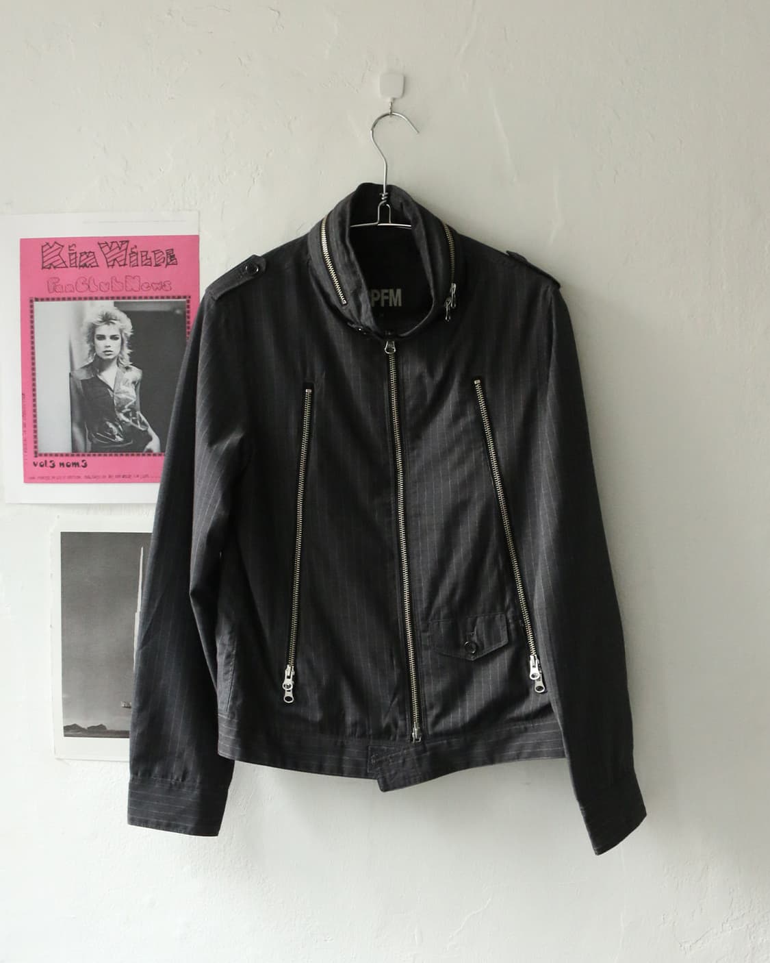 PPFM 핀스트라이프 바이커 자켓 상품이미지1