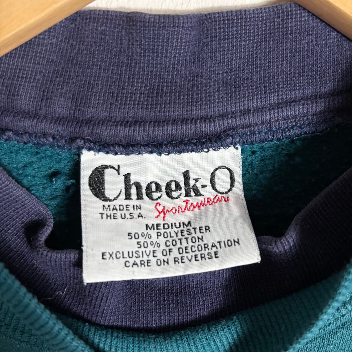 90s USA Cheek-O 빈티지 토끼 자수 맨투맨 티셔츠(M) 상품이미지4