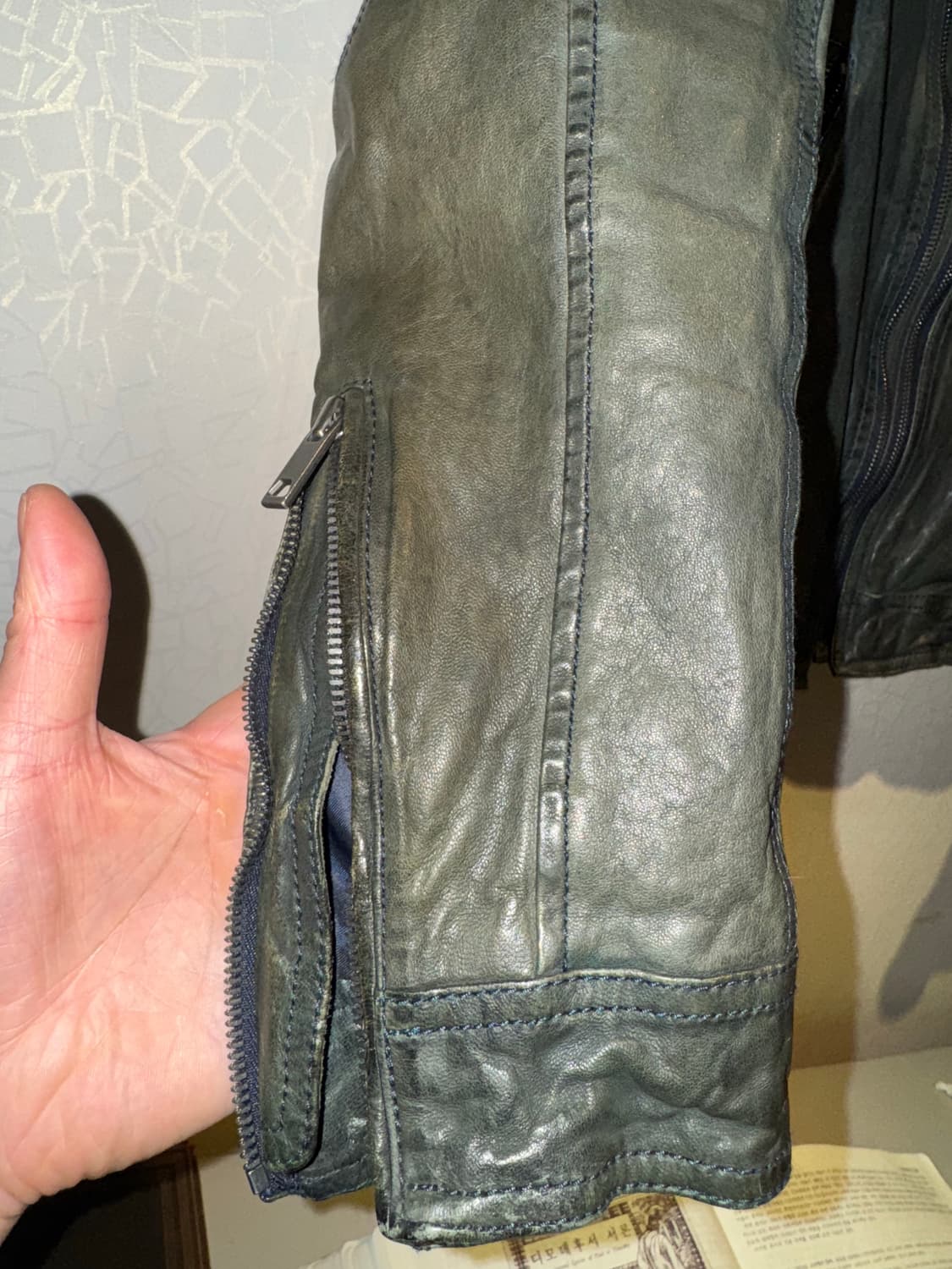 우영미 아카이브 2Way Zip Moto 가죽자켓 105 상품이미지3