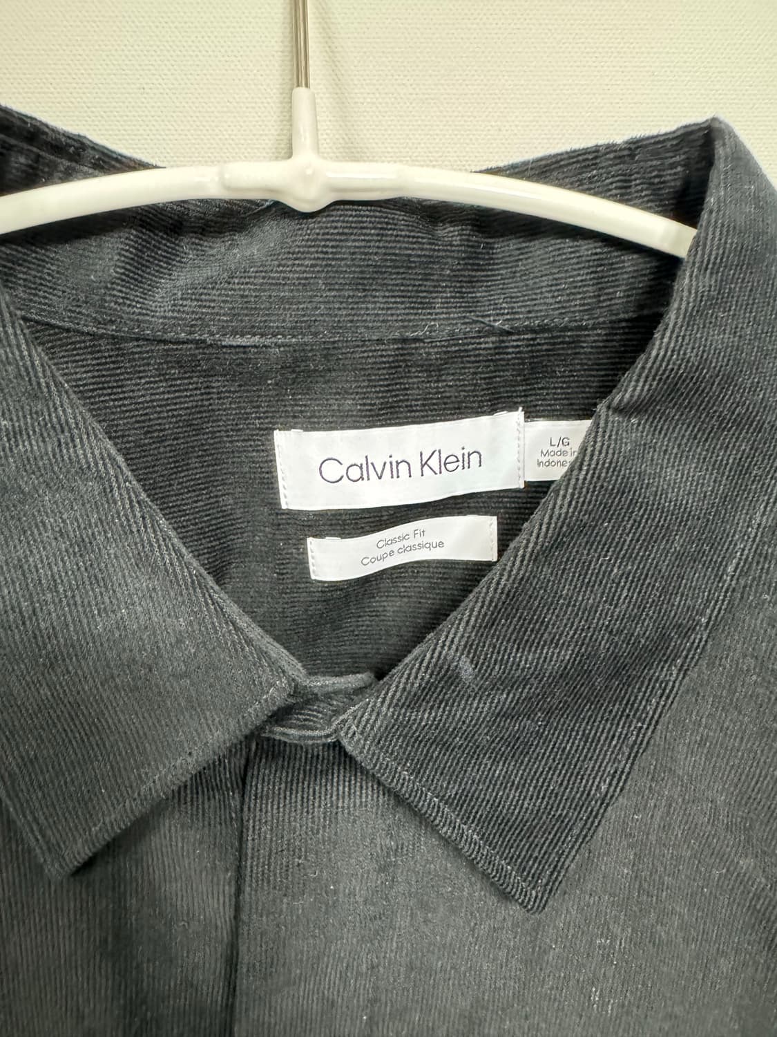 캘빈 클라인 코듀로이 셔츠 블랙 L 사이즈 상품이미지2