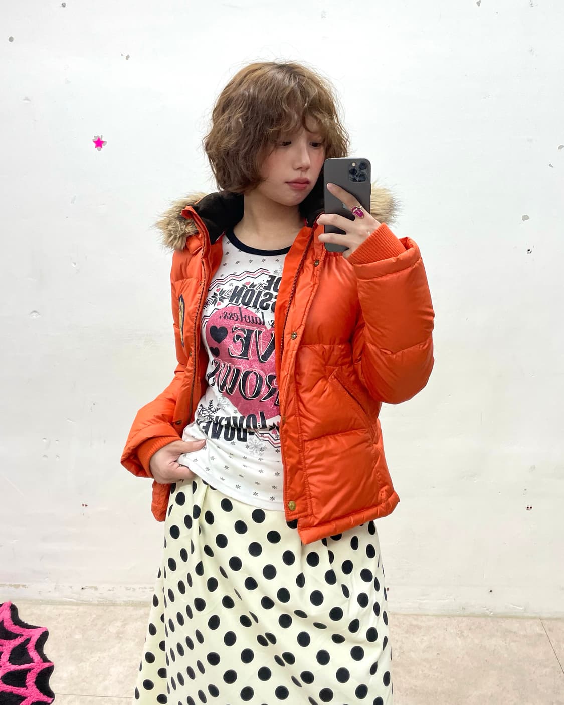 Polo Retro Orange Padded Jumper  상품이미지1