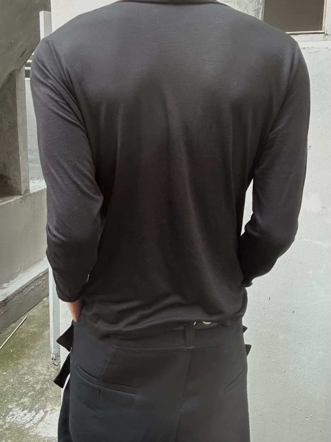 2000s JPN 락시크 드레이프 블랙 롱슬리브 상품이미지2