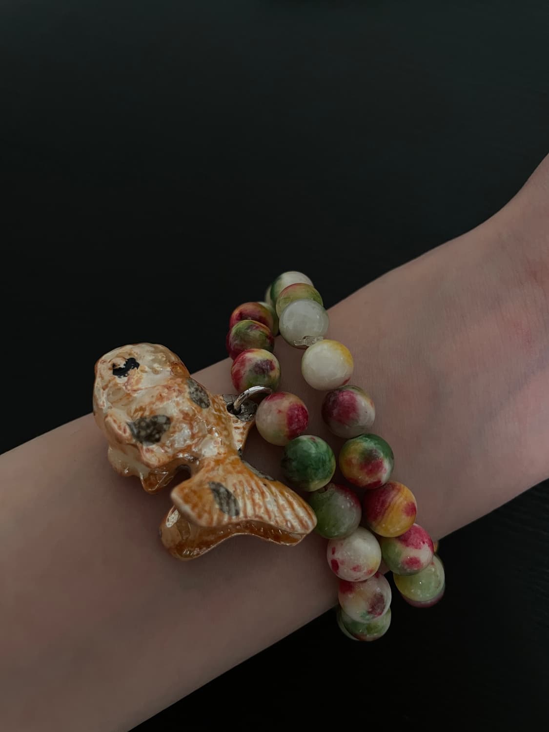 빈티지 오리엔탈 물고기 원석 팔찌 상품이미지1