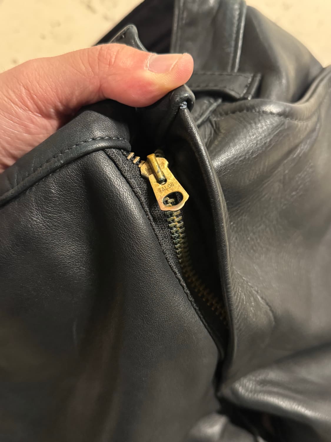 밴슨 레더 카우하이드 레더팬츠 상품이미지8